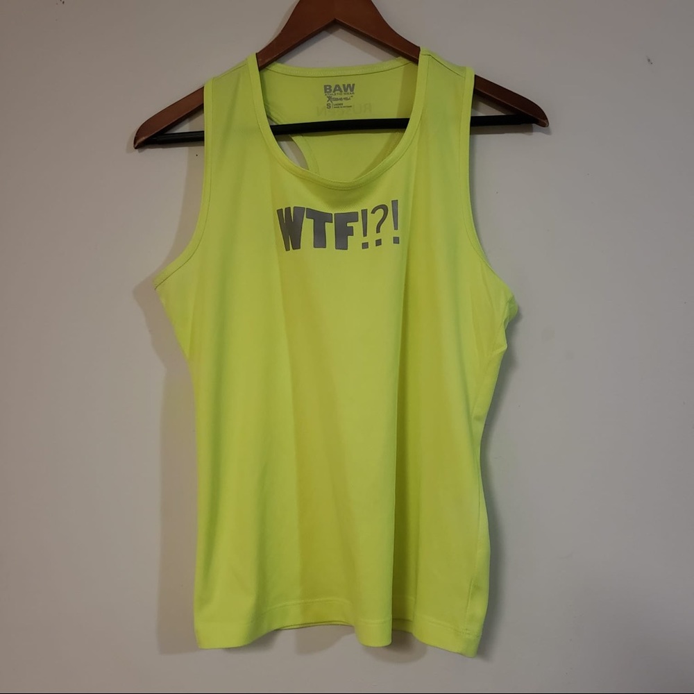 Baw Athletic wear neon yellow t-shirt
